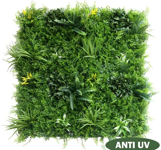 Vente-unique - Rivestimento parete vegetale sintetico Pacco da 1m² Verde - newry - Verde