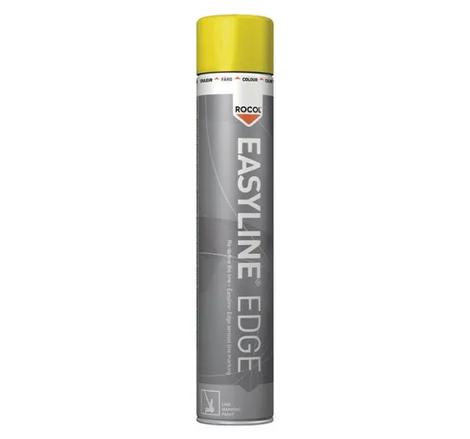 Rocol - Vernice traccialinee Easyline® Edge Bomboletta spray gialla da 750 ml (Per 6)