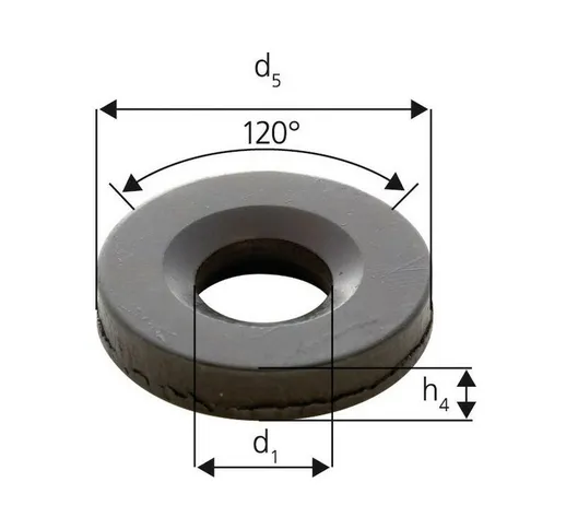 Rondella Sferica Concava G Per Vite: M10, Diametro D1 Del Foro 12 Mm, Diametro Esterno D5...