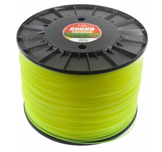  - Rotolo 10 Kg filo Giallo Fluo Quadro diametro 2.4 mm Lunghezza 1620 metri