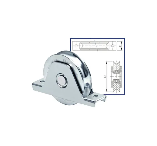 Ruote cancelli zincate A.337 mm. 90