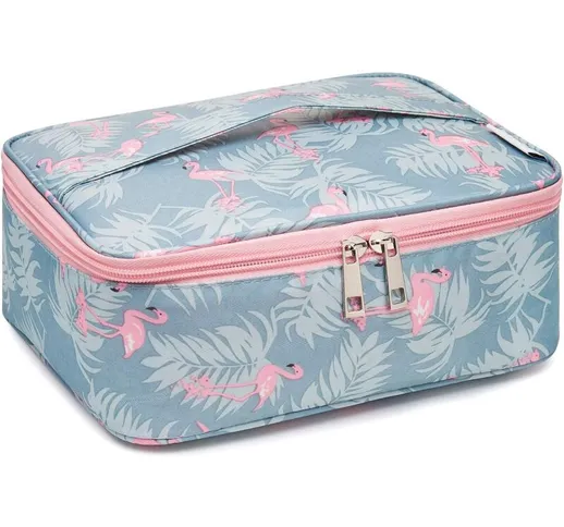 Borsa cosmetica da viaggio Scatola portaoggetti grande borsa cosmetica (Flamingo)