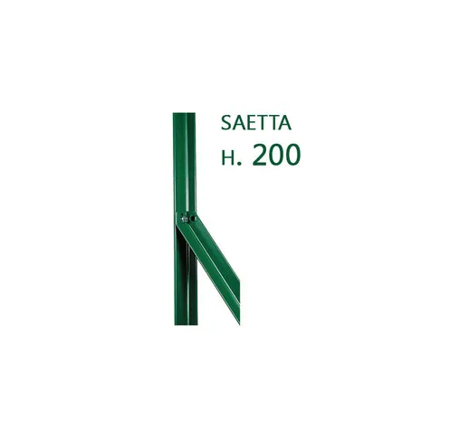 Saetta A 'L' Altezza 200 Cm Verde Plastificata Per Sostegno Paletti Per Recinzione