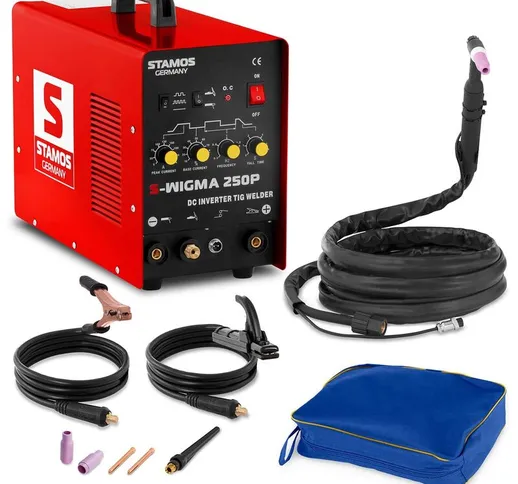 Stamos Welding - Saldatrice TIG DC - MMA - 250 A - 230 V - Frequenze a impulsi - MOSFET -...