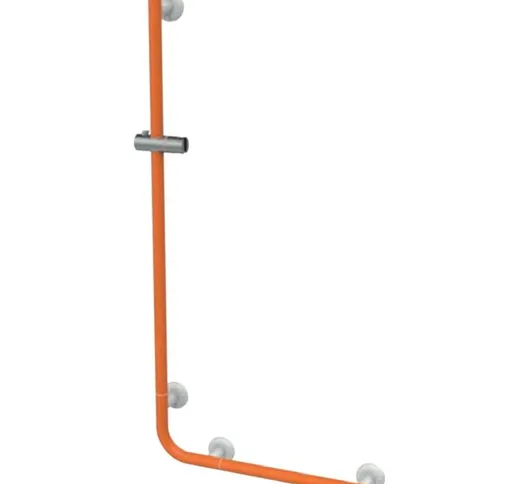 Saliscendi angolare con maniglia 120x60 arancio senza doccino e flessibile