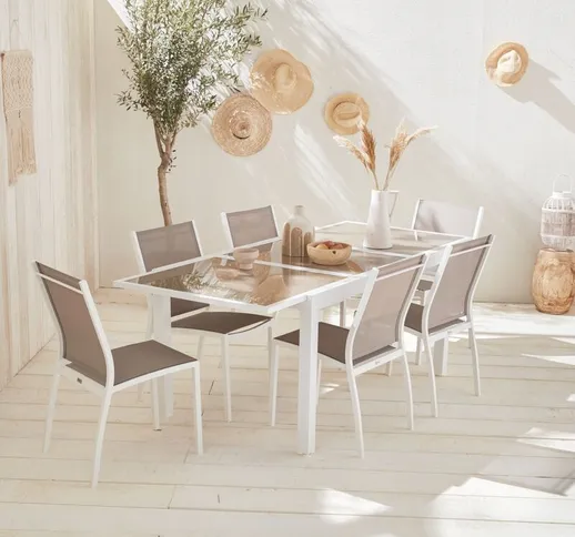 Tavolo da giardino allungabile - modello: Orlando, colore: Talpa - Tavolo in alluminio, di...