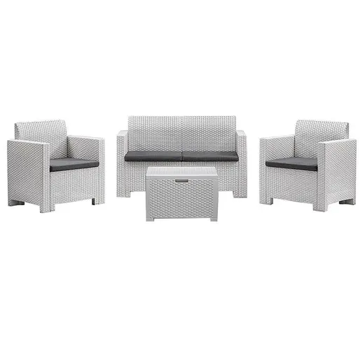 Salotto Giardino Rattan Sintetico Set Salotto Giardino Rattan Sintetico Set 4pz Salottino...