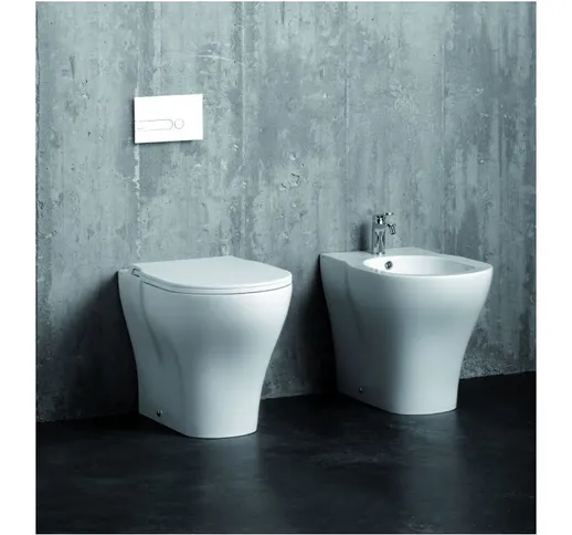 Sanitari filomuro serie xl - azzurra ceramica - Kit filomuro Azzurra XL (Bidet, vaso, copr...