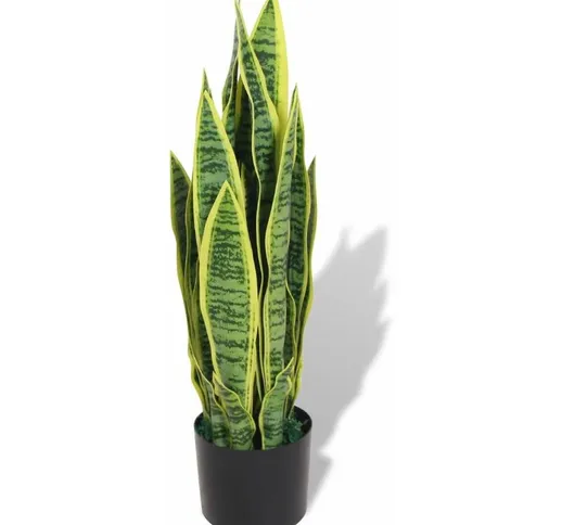 Sansevieria Pianta Artificiale con Vaso 65 cm Verde