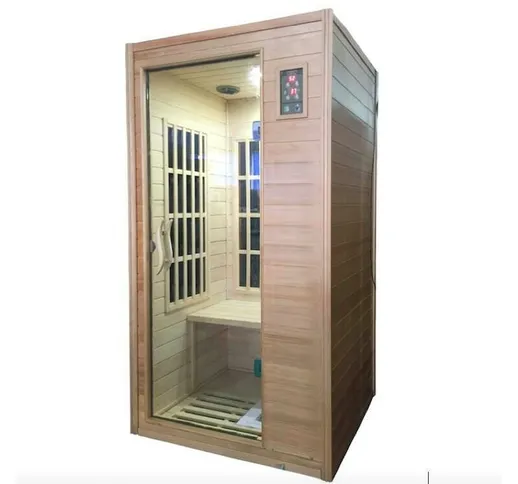 Sauna Finlandese Ad Infrarossi 2 Posti 90x90 Cm In Legno Di Hemlock H188 Vorich Darsena