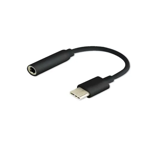 Savio - usb tipo 3.1 c (m) - jack 3,5 mm (f) adattatore audio nero ak-35/b