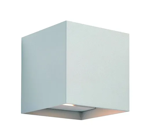 Saxby Glover cct - Outdoor Up Down Wall 2 Light Wall IP44 5W Vernice Bianca Opaca