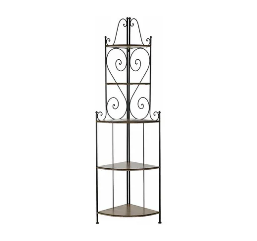 Scaffale Marrone Nero Brad Forjare (63 x 45 x 205 cm) - Dkd Home Decor