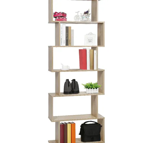 Skecten - Libreria Libreria Libreria Libreria Scaffale in legno contemporaneo a 6 livelli...