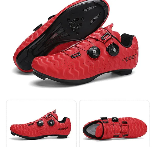 Scarpe da ciclismo da uomo Scarpe da spinning per bici da strada con tacchette compatibili...