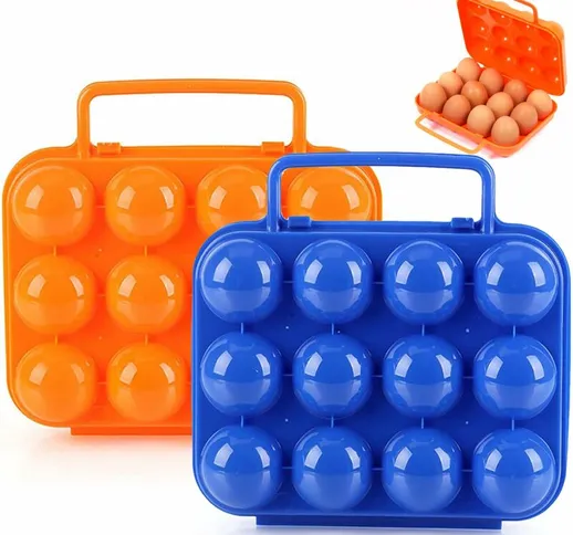 Scatola per uova in plastica da 2 pezzi Scatola per uova in plastica con coperchio Organiz...