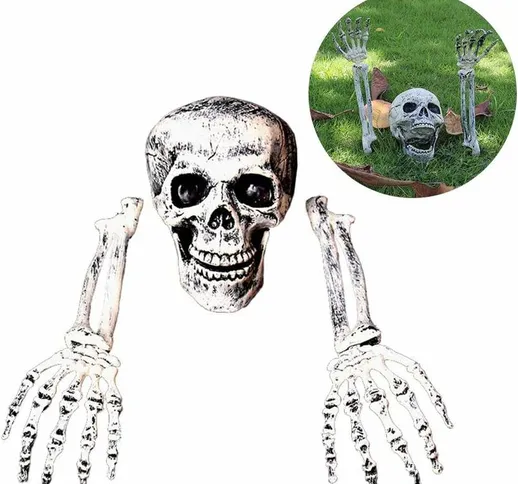Briday - Scheletro Cranio Decorazione 2020 Creativo 3 Pezzi Halloween Grausse Grano Schele...