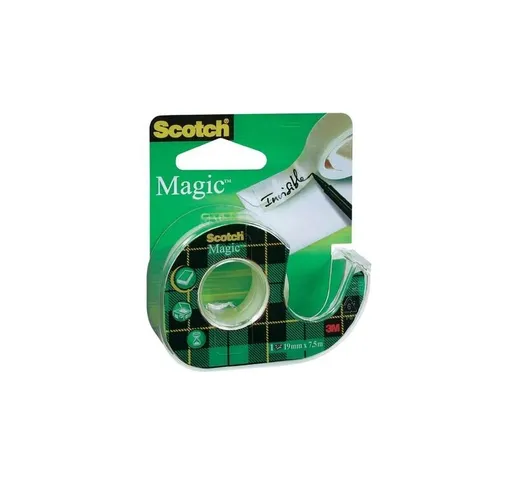 Nastro adh sif scotch magic 810 in dispenser  lxl) 7.5 mx 19 mm opaco 70-0713-2156-9 1 bob...