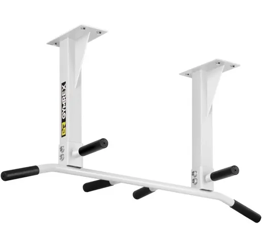 Gymrex - Barra Pull Up Per Trazioni Soffitto Bianca Fitness Bodybuilding Chin Up Home Gym...