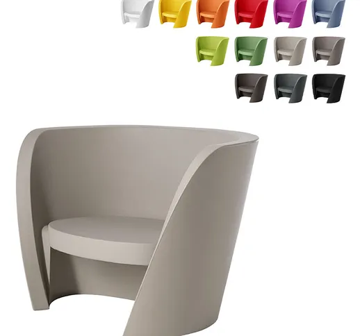 Sedia Design Moderno Poltrona A Pozzo Per Casa Bar Locali Rap Chair | Colore: Grigio chiar...