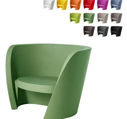 Sedia Design Moderno Poltrona A Pozzo Per Casa Bar Locali Rap Chair | Colore: Verde Anice...