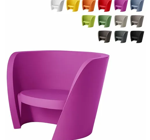 Sedia Design Moderno Poltrona A Pozzo Per Casa Bar Locali Rap Chair | Colore: Fucsia - Sli...