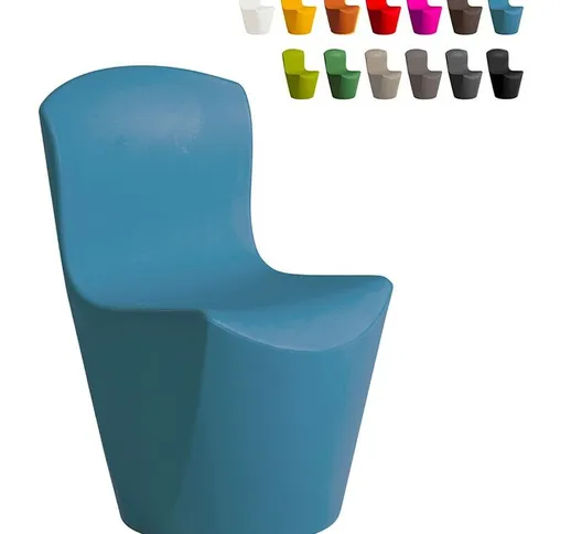 Sedia design moderno Zoe per cucina bar ristorante e giardino | Blu - Slide