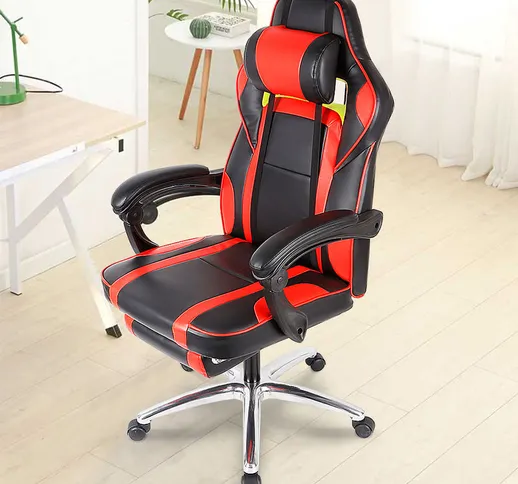 Sedia Gaming Sedia da Gioco Regolabile Ergonomica Sedia da Ufficio Poltrona Girevole Sedia...