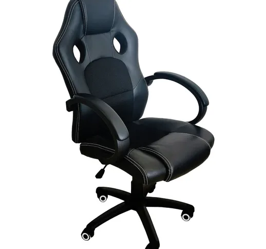 Sedia Gaming Stile Racing Girevole Ergonomica Poltrona Ufficio Scrivania Casa PC In Ecopel...