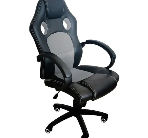 Sedia Gaming Stile Racing Girevole Ergonomica Poltrona Ufficio Scrivania Casa PC In Ecopel...