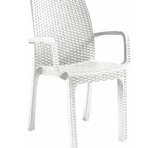 Bica - Sedia in polipropilene 'verona armchair' bianco