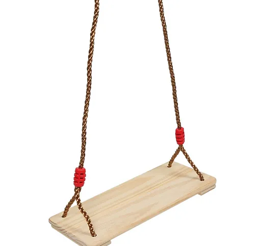 Sedile altalena,Sedile in legno,Oscillazione per bambini,Colore del legno,45*19*1.6cm