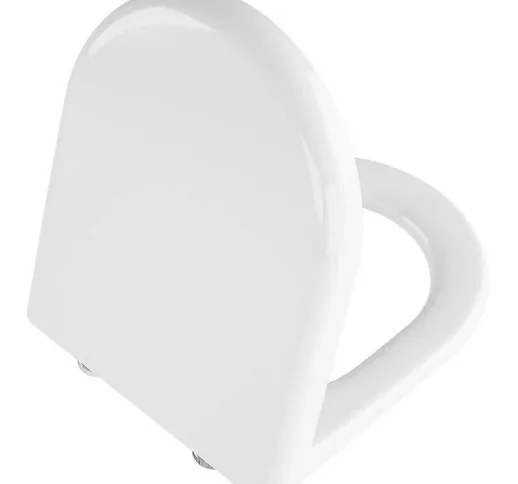  - Sedile copri wc zentrum per vaso in duroplast con cerniere in metallo bianco 127-003-00...