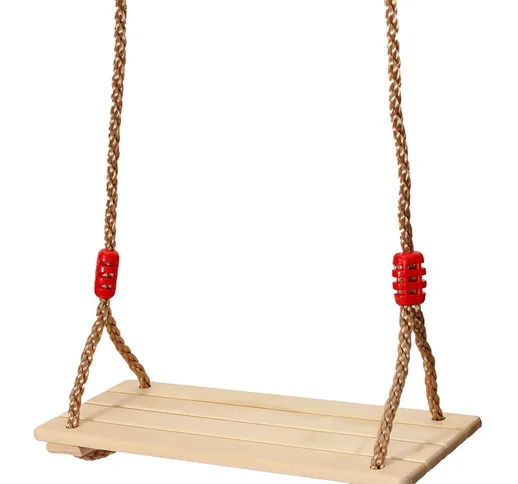 Sedile in legno di betulla Altalena Giochi all'aperto Giardino per bambini Adulto 40x16x1....