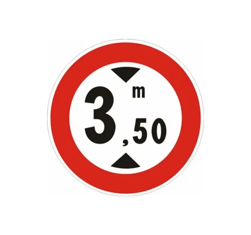 Segnale in lamiera cartello stradale disco d.60 transito vietato ai veicoli aventi altezza...