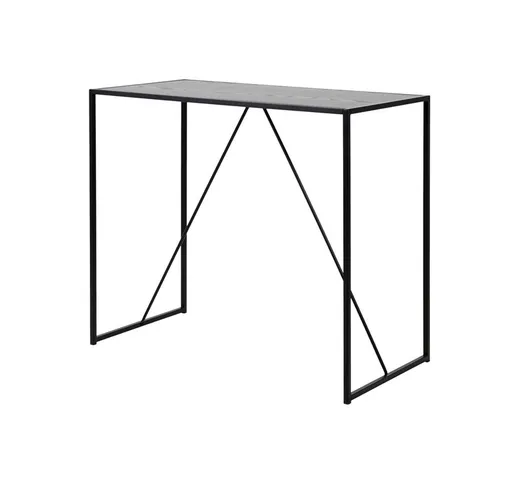 Selsey KRAPINA - Tavolo bar 120x60 cm - grigio scuro / nero - industriale