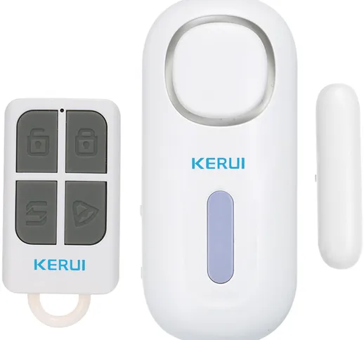 Kerui - Sensore di porta indipendente in loco, porta magnetica per finestra e allarme per...