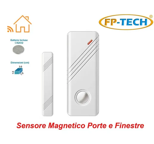 Sensore Magnetico Porte E Finestre Wireless Allarme Per Antifurto Casa