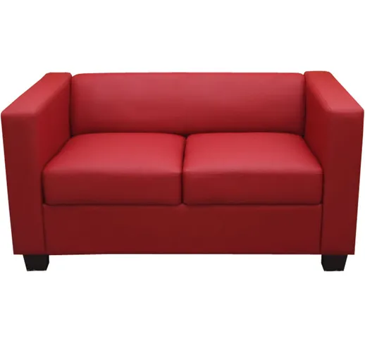 Serie Lille M65 divano sofa 2 posti 75x137x70cm pelle rosso