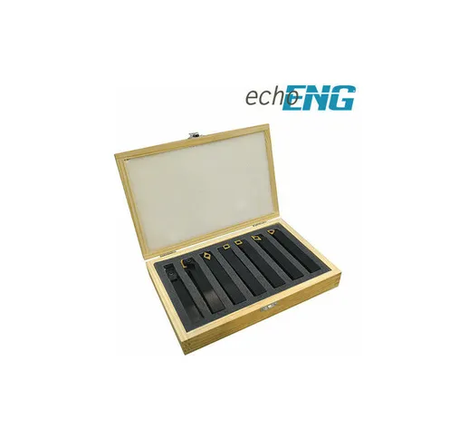 Echoeng - Serie utensili tornio 7 pz placchetta stelo 16x16 mm set kit - UT 10 0012