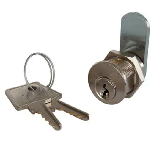 Meroni - serratura a cilindro leva dritta 22 ottone cromato f.mm 20 l.mm 20