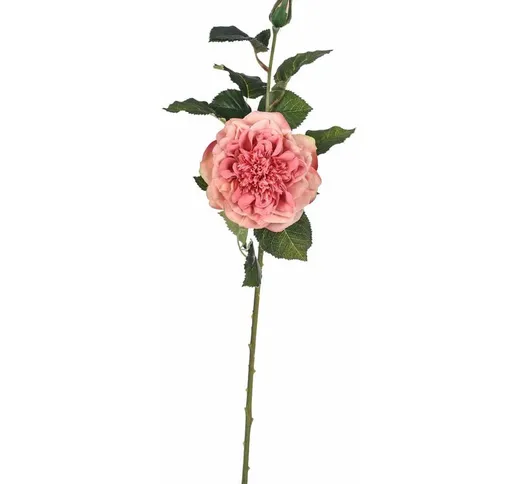 Giordanoshop - Set 4 Rose Artificiali con Boccio Altezza 69 cm Arancio