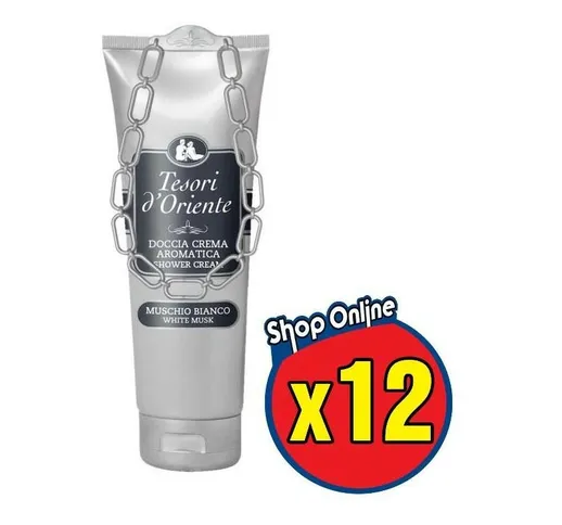 SET 12 DOCCIA CREMA MUSCHIO BIANCO 250 ML - Tesori D'oriente