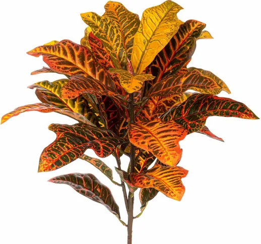 Giordanoshop - Set 2 Croton Pianta Artificiale Altezza 60 cm Arancio