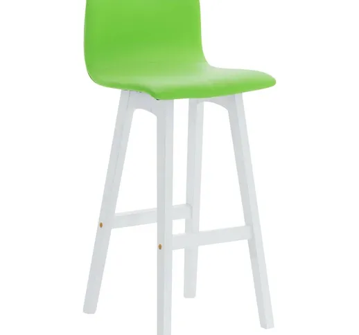 Set 2 sgabelli bar in similpelle verde bianco