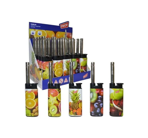 Trade Shop Traesio - Trade Shop - Set 25 Pz Accendigas Accendi Gas a Fiamma Canna Corta Mi...