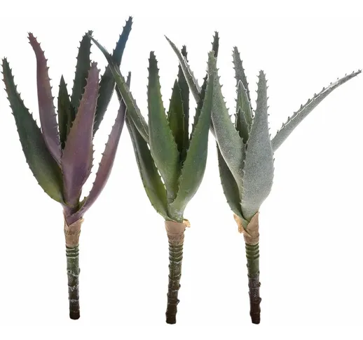 Set 4 Mini Rami Artificiali di Aloe H 22 cm