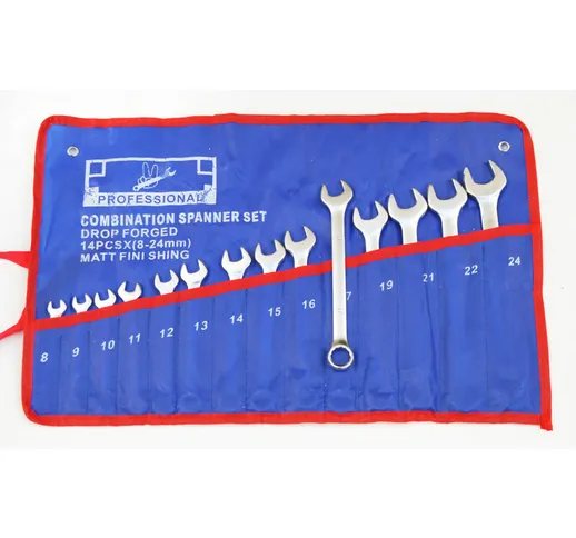 Set chiavi combinate 14 pz fisse stella chiave combinata 8 24 mm fodero blu