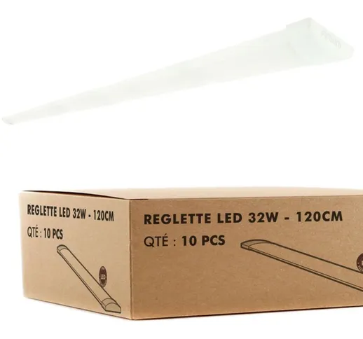 Arum Lighting - 10 strisce led line 120cm 32W IP40 3400Lm Température de Couleur: Bianco n...