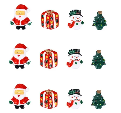 Betterlifeit - Set di 12 figure decorative natalizie - Decorazione da tavola - Pupazzo di...